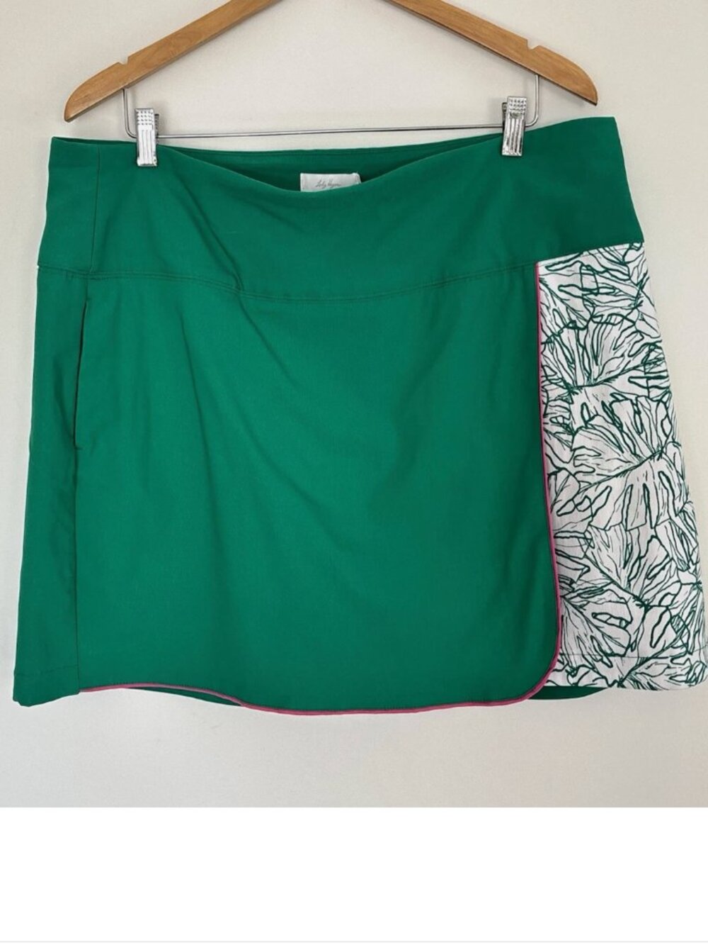 NEW Lady Hagen Women's Green Wrap Skort Skirt 2XL w/Pockets Tropical Golf S34